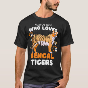 Gewoon een meisje dat van de Bengalen houdt, die e T-shirt