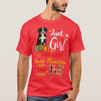 Gewoon een meisje dat van de bergen van Bernese ho T-shirt