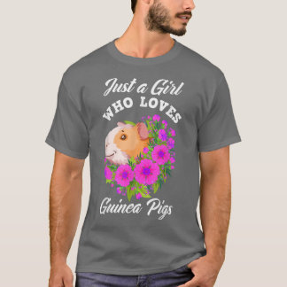 Gewoon een meisje dat van de cavia's houdt, de koe t-shirt
