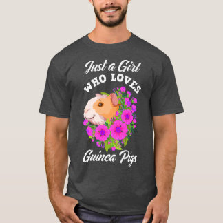 Gewoon een meisje dat van de cavia's houdt, de koe t-shirt