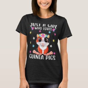 Gewoon een meisje dat van de cavia's houdt, de koe t-shirt