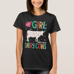Gewoon een meisje dat van de Koeien van Dairy houd T-shirt