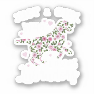 Gewoon een meisje dat van de Labradors houdt. Perf Sticker