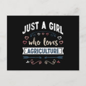 Gewoon een meisje dat van de landbouw houdt briefkaart (Voorkant)