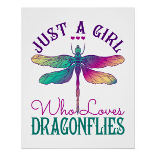 Gewoon een meisje dat van de libellen houdt perfect poster