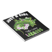 Gewoon een meisje dat van de Lizards Reptile Owner Notitieblok (Schuin)