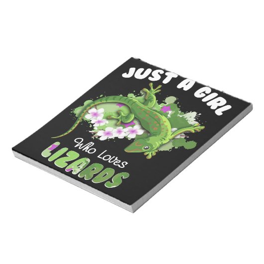 Gewoon een meisje dat van de Lizards Reptile Owner Notitieblok (Gedraaid)