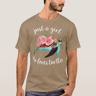 Gewoon een meisje dat van de schildpad houdt... t-shirt