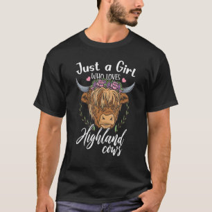 Gewoon een meisje dat van de Schotse Koeien houdt T-shirt