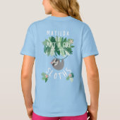 Gewoon een meisje dat van de tropische sloeber hou t-shirt (Achterkant)