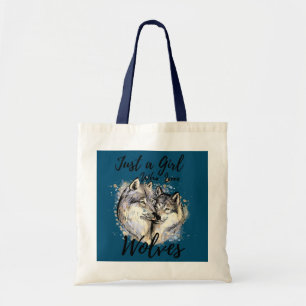 Gewoon een meisje dat van de Wolven houdt Waterver Tote Bag