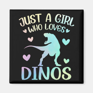 Gewoon een meisje dat van Dinos Cute Dinosaurussen Magneet