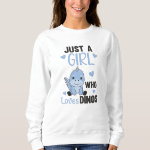 Gewoon een meisje dat van Dinos Sweet Dinosaur hou Trui
