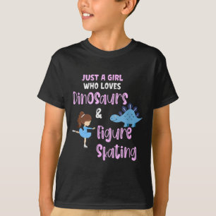 Gewoon Een Meisje Dat Van Dinosauriërs En Kunstsch T-shirt