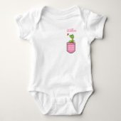 Gewoon een meisje dat van Dinosauriërs houdt, gepe Romper (Voorkant)