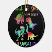 Gewoon een meisje dat van Dinosauriërs houdt Keramisch Ornament (Links)