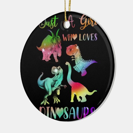 Gewoon een meisje dat van Dinosauriërs houdt Keramisch Ornament (Links)