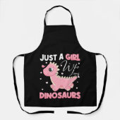 Gewoon een meisje dat van Dinosauriërs houdt Schort (Voorkant)