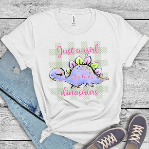 Gewoon een meisje dat van Dinosauriërs houdt T-shirt