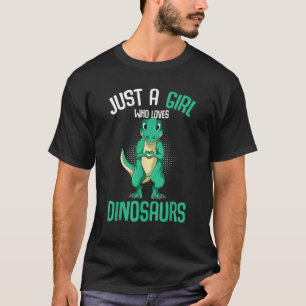 Gewoon een meisje dat van dinosaurussen houdt Rex T-shirt