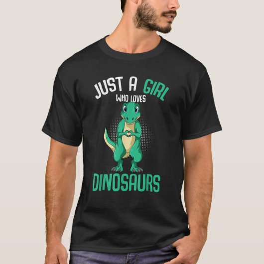 Gewoon een meisje dat van dinosaurussen houdt Rex  T-shirt (Voorkant)