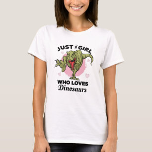 Gewoon een meisje dat van Dinosaurussen houdt T-shirt