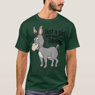 Gewoon een meisje dat van Donkeys houdt, Mule dier T-shirt