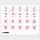 Gewoon een meisje dat van Donuts houdt Ronde Sticker (Vel)