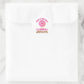 Gewoon een meisje dat van Donuts houdt Ronde Sticker (Tas)