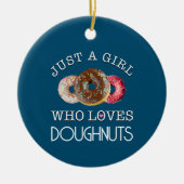 Gewoon een meisje dat van Doughnuts houdt Keramisch Ornament (Voorkant)