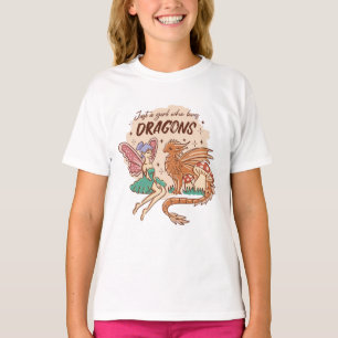 Gewoon een meisje dat van Dragons Fairy houdt T-shirt