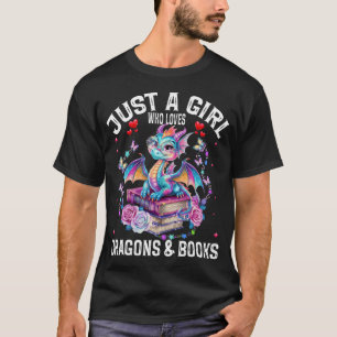 Gewoon een meisje dat van draken en boeken houdt D T-shirt