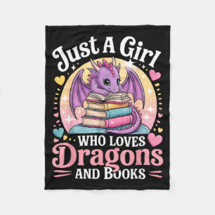 Gewoon Een Meisje Dat Van Draken En Boeken Houdt F Fleece Deken