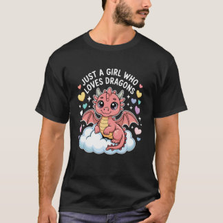 Gewoon Een Meisje Dat Van Draken Houdt Fantasie Sc T-shirt