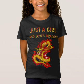 Gewoon een meisje dat van draken houdt, schattig o t-shirt