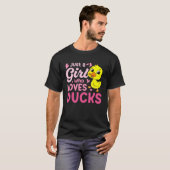 Gewoon een meisje dat van Ducks Harvest Farming Ba T-shirt (Voorkant volledig)