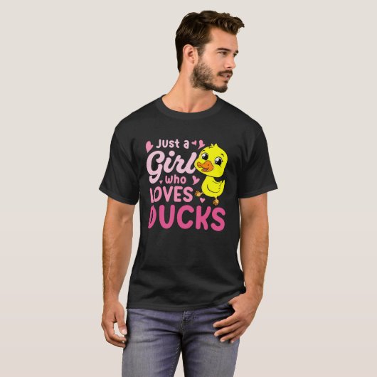 Gewoon een meisje dat van Ducks Harvest Farming Ba T-shirt (Voorkant volledig)