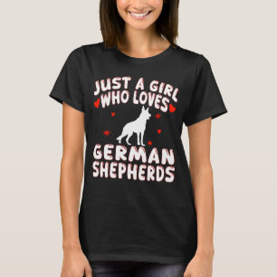 Gewoon een meisje dat van Duitse herders houdt T-shirt