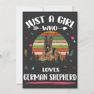 Gewoon Een Meisje Dat Van Duitse Herders Klassiek  Kaart
