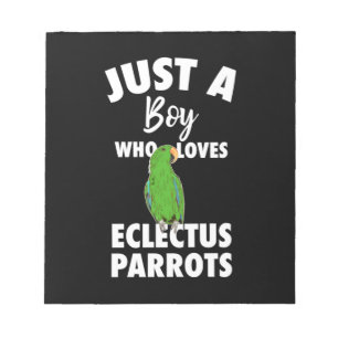 Gewoon een meisje dat van Eclectus Parrot houdt Notitieblok