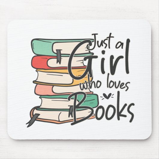 Gewoon een meisje dat van een boekenspastel houdt muismat (Voorkant)