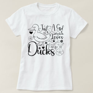 Gewoon een meisje dat van eenden houdt Cute Eenden T-shirt