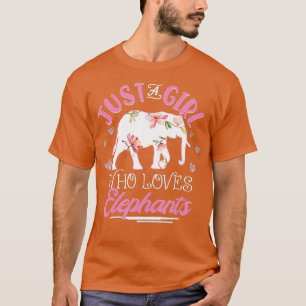 Gewoon een meisje dat van Elephants houdt Funny El T-shirt