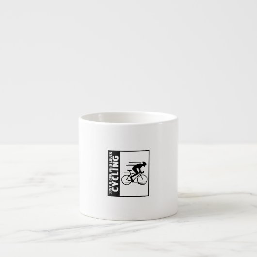 gewoon een meisje dat van fietsen houdt espresso kop (Voorkant)