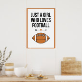Gewoon een meisje dat van Football sport houdt Ath Poster (Keuken)