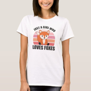 Gewoon een meisje dat van foxes houdt, Funny Fox T-shirt