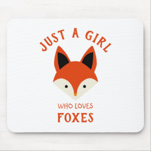 Gewoon een meisje dat van Foxes houdt Muismat