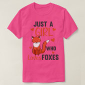 Gewoon een meisje dat van foxes houdt... t-shirt (Design voorkant)