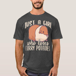 Gewoon een meisje dat van furry aardappelen houdt, t-shirt