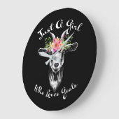 Gewoon een meisje dat van geitenhouderij houdt grote klok (Hoek)